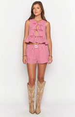 Baxter Red Gingham Shorts