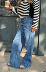 Carrie Blue Mid Wash Low Rise Jeans