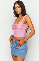 Vida Pink Bow Top