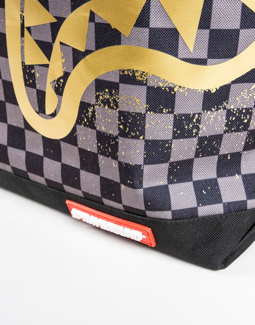 SHARKS IN PARIS GOLD STENCIL TOTE