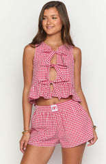 Baxter Red Gingham Shorts