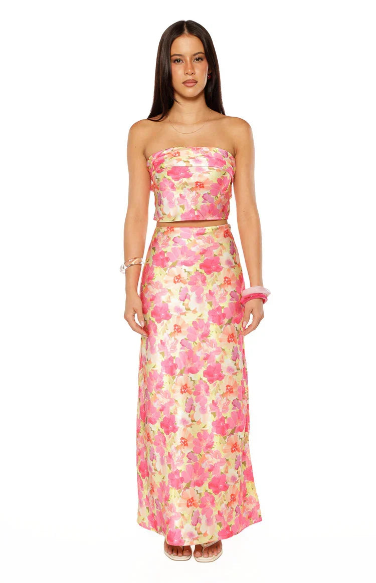 Genevieve Yellow Floral Pop Print Top