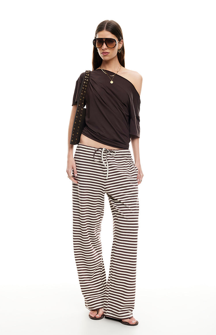 Lioness Bloom Dark Chocolate Stripe Pants