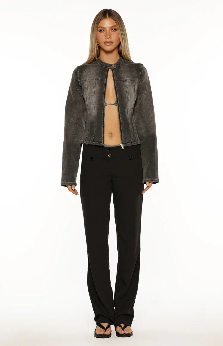 Vice Black Low Waist Pant