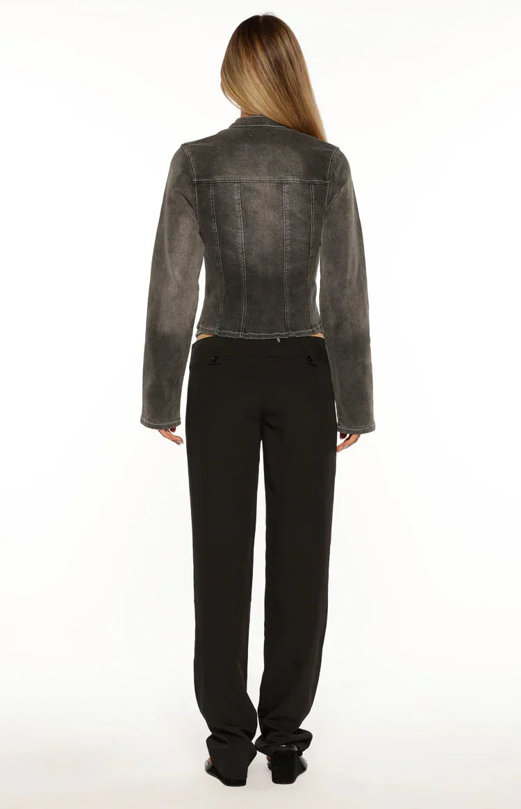 Vice Black Low Waist Pant